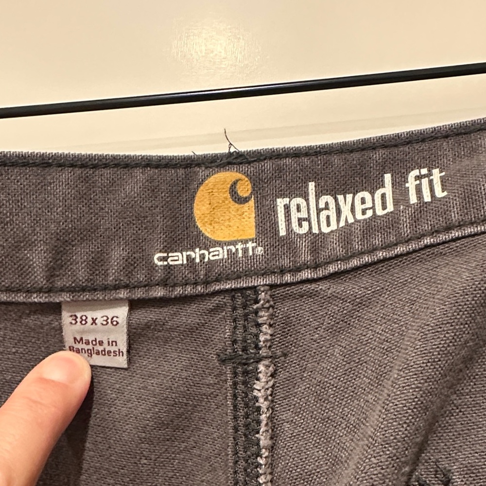 Men's Carhartt Charcoal Cargo Pants - Picture 5 of 8